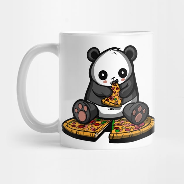 Panda Bear Eating Pizza by underheaven